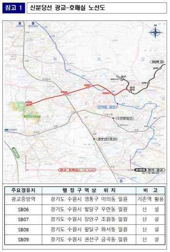 “수원호매실서 강남까지 40분대”…신분당선 연장 추진