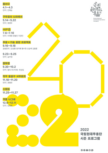 국립현대무용단, 2022 시즌 프로그램 공개