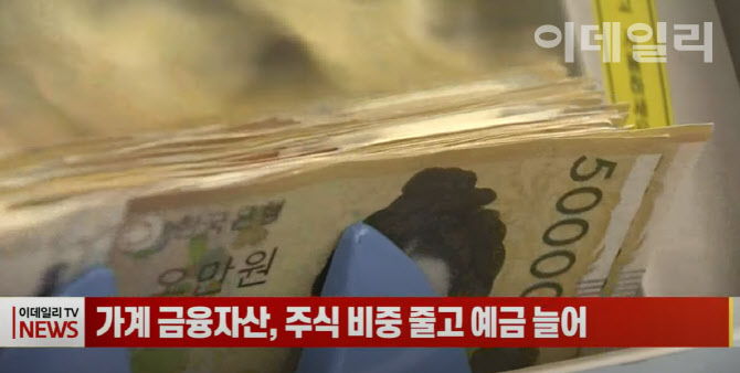 (영상)가계 금융자산, 주식 비중 줄고 예금 늘어