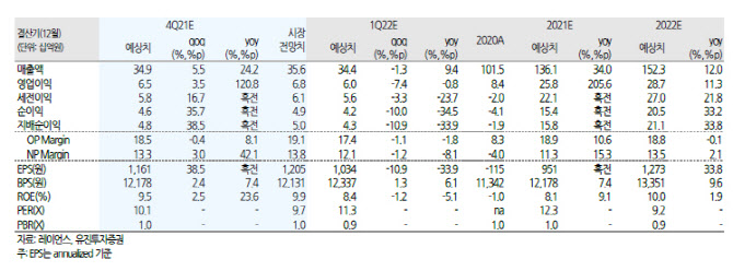 레이언스, 안정적인 실적 성장 전망하지만 목표가↓-유진