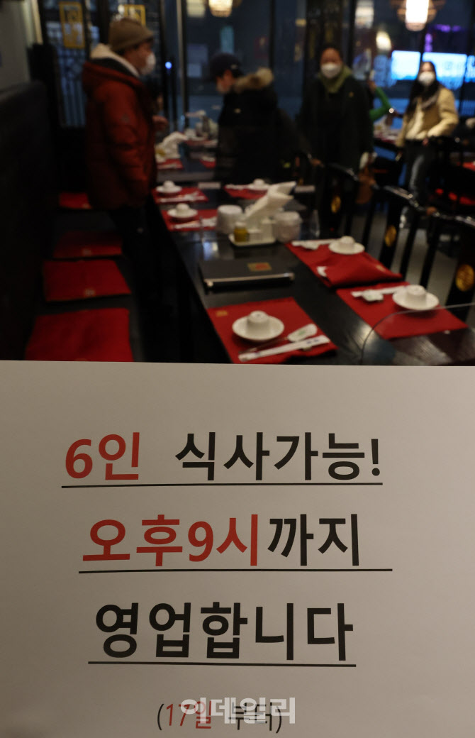 [포토]내일부터 '6인·9시' 거리두기…서울 마트·백화점 방역패스 중단