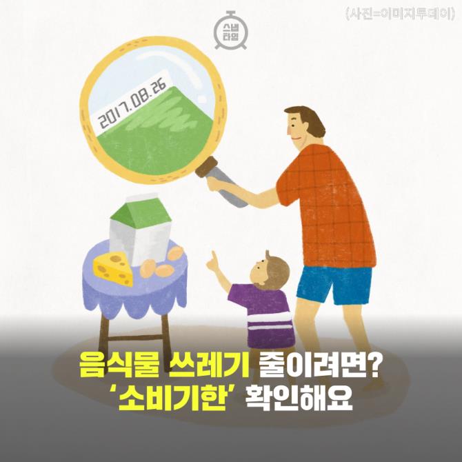 [카드뉴스] 음식물 쓰레기 줄이려면? '소비기한' 확인해요