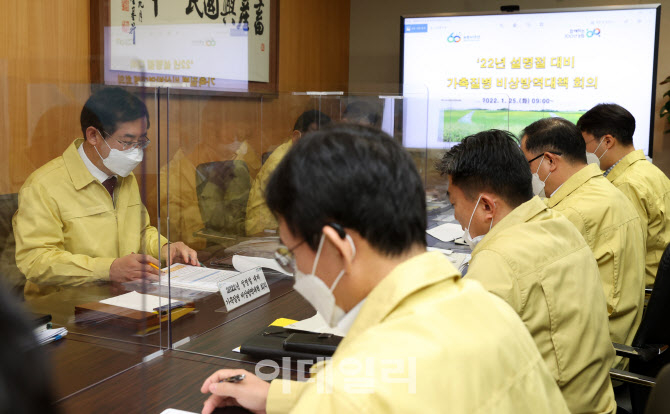 [포토] 농협 축산경제, 설 비상방역 대책회의