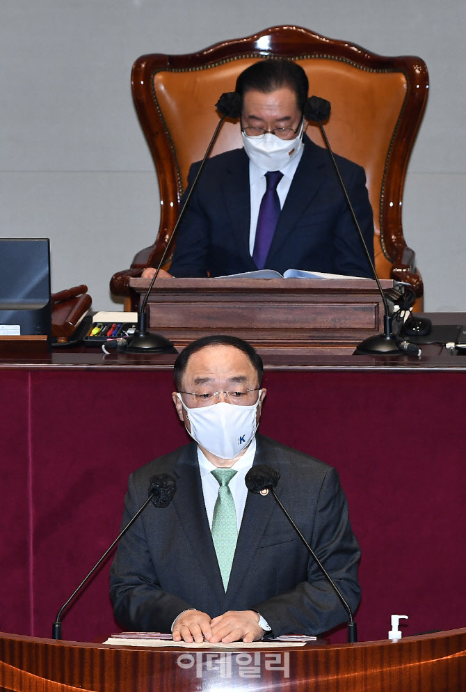 [포토]'추경안 제안설명하는 홍남기'