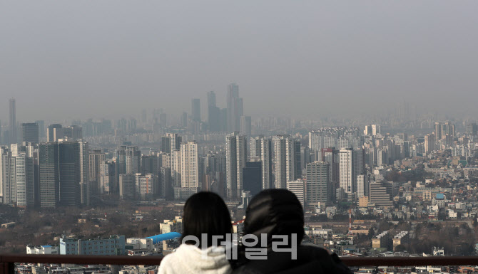 [포토]초미세먼지 몰려온 일요일