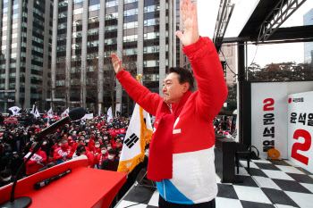 서울·대전·대구·부산 450km 강행군…윤석열, ‘정권교체’ 강조