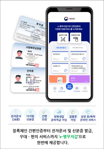 병적증명서·전역증도 스마트폰 앱으로 받는다