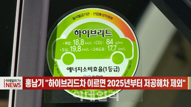 (영상)홍남기 "하이브리드차 이르면 2025년부터 저공해차 제외"