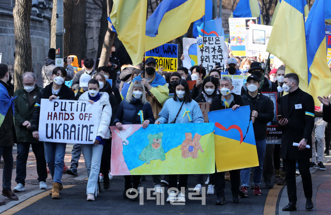 [포토]'우크라이나의 평화를 위해'
