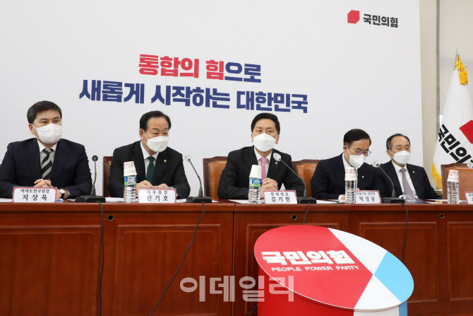 [포토]시도당위원장 회의에서 발언하는 김기현
