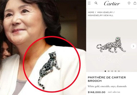 “까르띠에 짝퉁이라고? 그날 김정숙 여사 브로치 선물은…”