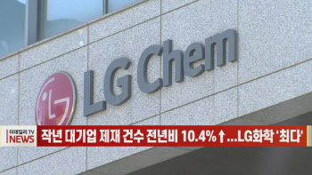 (영상)작년 대기업 제재 건수 전년비 10.4%↑...LG화학 `최다`