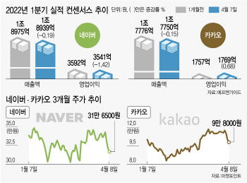 카카오·네이버 주가 회복 가능할까…"중장기 성장잠재력 유효"