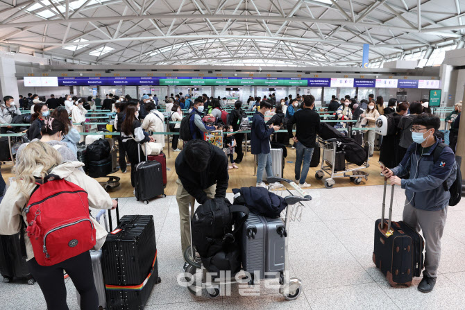 [포토]여행객들로 북적이는 인천공항