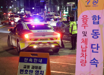 음주운전과 체납 차량 동시 단속 첫날…2시간 만에 10대 적발