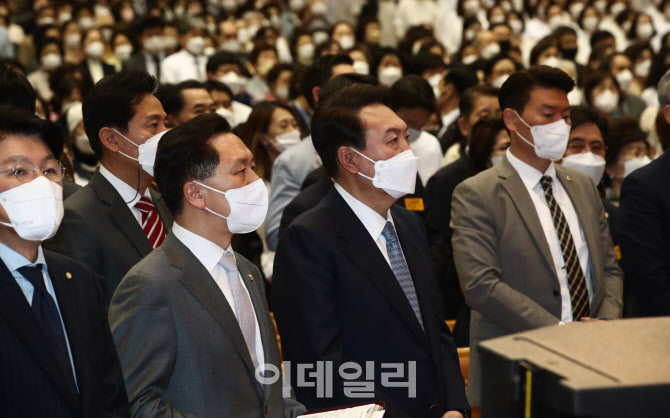 [포토]윤석열 당선인, 여의도 순복음교회 부활절 에배 참석