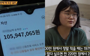 月 식비 8400원…24살에 1억 모은 여성 "청약 당첨됐어요"