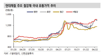 현대제철, 전방위적 가격인상 효과…목표가↑-신한