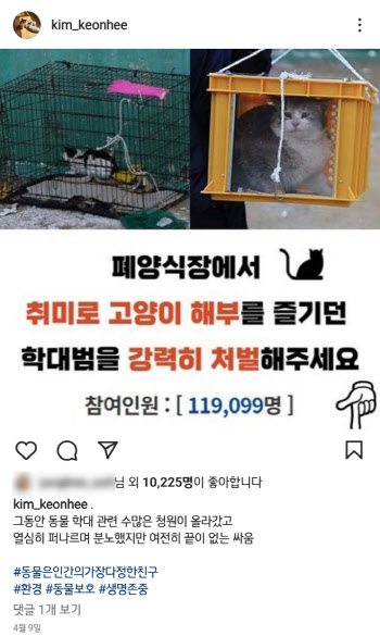 반려동물 아사하면 3년이하 징역..김건희 "학대에 분노"