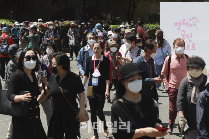 [포토]청와대 들어서는 시민들