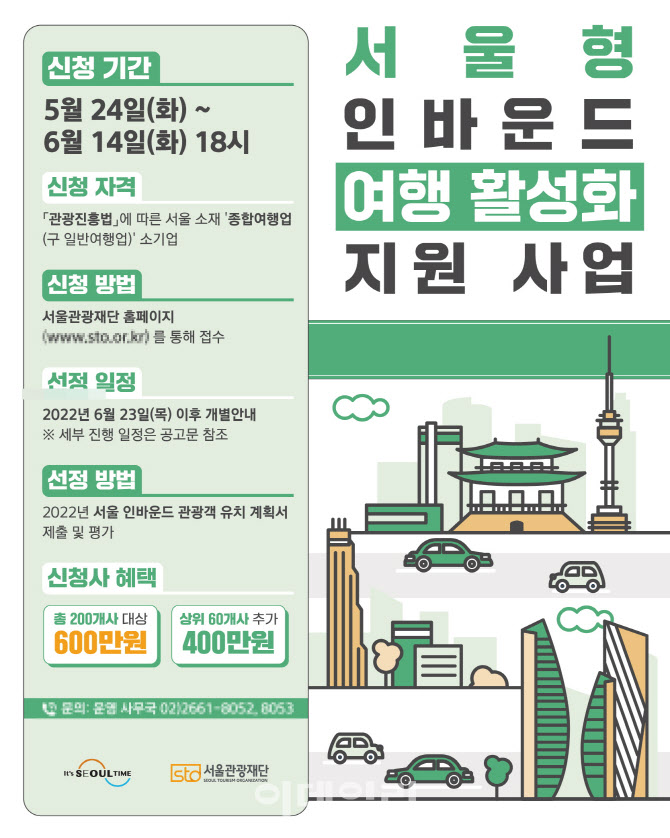 서울·서울관광재단, 인바운드 여행사에 최대 1000만원 지원한다