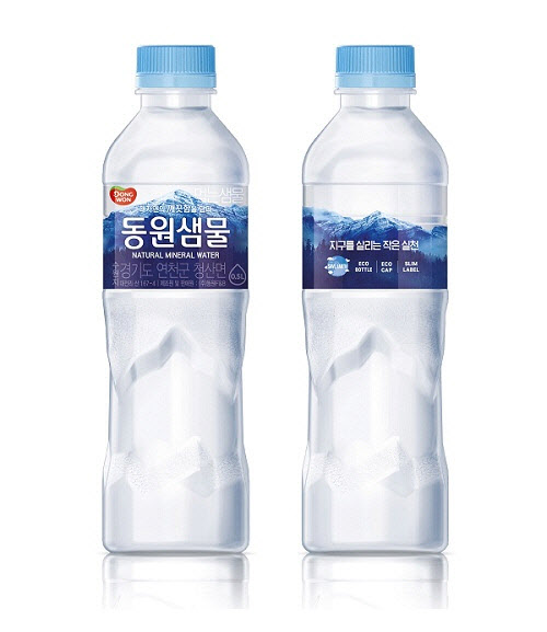 동원샘물 페트병 경량화로 1200t 플라스틱 절감