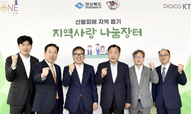 KT, 산불피해 지원 팔 걷어…지역 특산물 판매