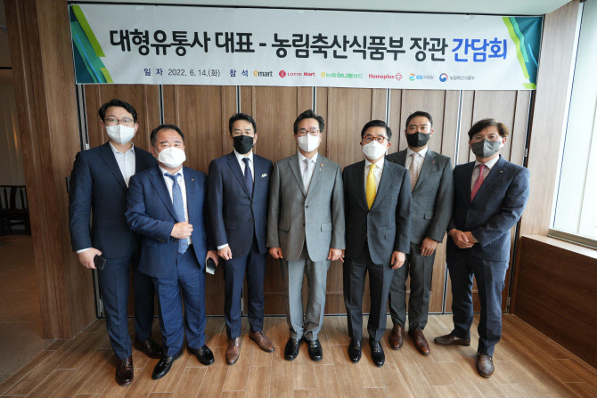 대형유통사 만난 정황근 장관 “할당관세 적용 즉각 반영해달라”