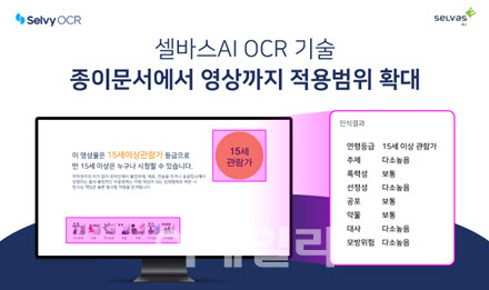 셀바스AI, 광학문자판독 영상자막까지 확대 적용