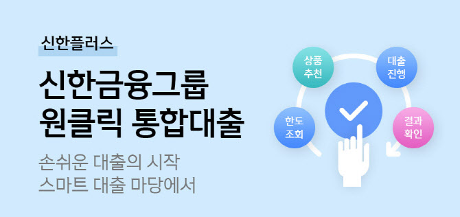 신한금융, 원클릭 통합대출 플랫폼'스마트대출마당' 리뉴얼