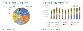 중국·인니, 세계 니켈 생산 비중 65%…“국내 안정적 니켈 공급망 필요”
