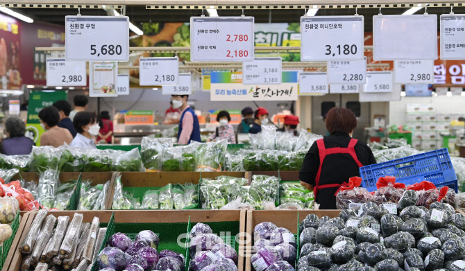 [포토]집중호우에 농산물 출하 '급감'...채솟값도 '들썩'