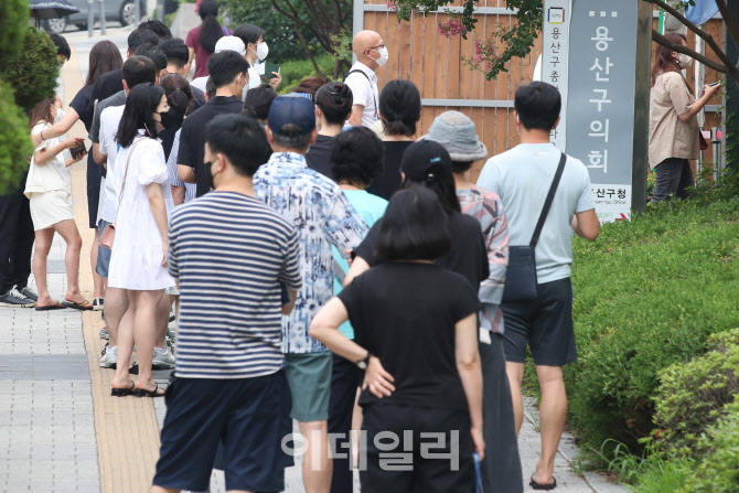 [포토]주말 확진자 2만명대, 코로나19 재확산세 조짐