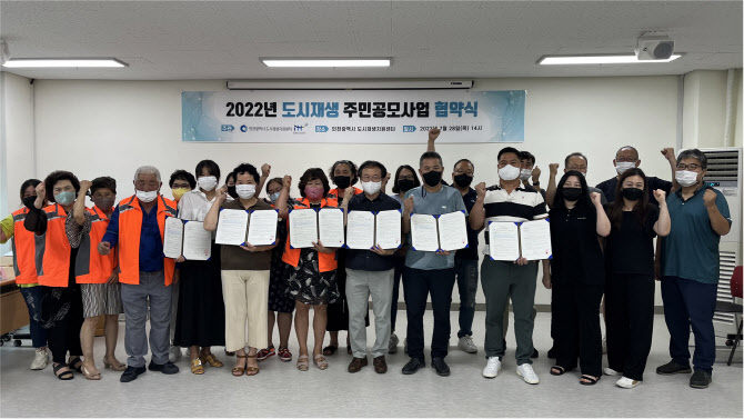 인천 도시재생지원센터, 주민공모사업 선정단체와 협약