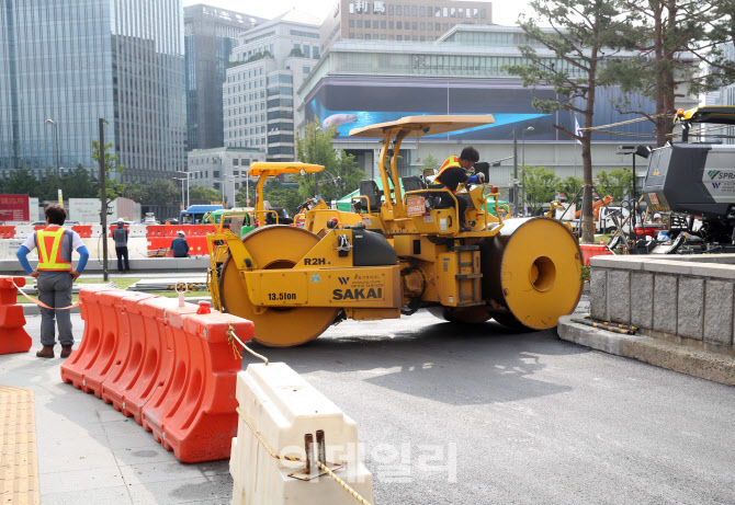 [포토] 광화문광장 조성 공사