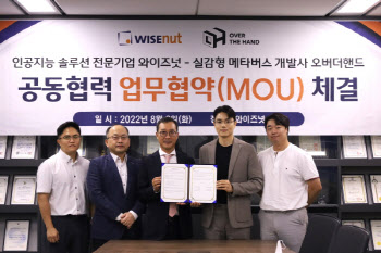 와이즈넛-오버더핸드, 메타버스 플랫폼 내 광고 사업 협력 위한 MOU 체결
