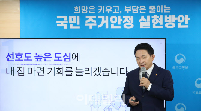 [포토]원희룡 국토교통부 장관 발표