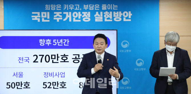 [포토]국민 주거안정 실천방안 발표하는 원희룡 장관