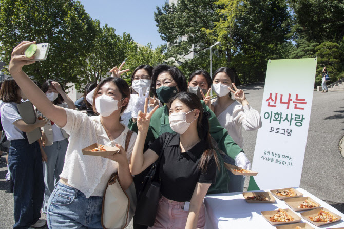 ‘반가운 대면 개강’ 이화여대, 총장과 함께하는 피자 파티 개최