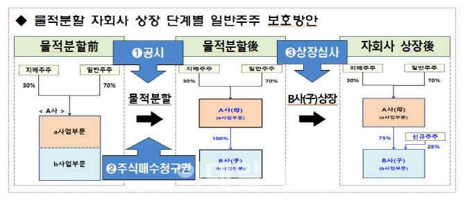 내년 주식매수청구권 도입…물적분할 자회사 상장심사 강화