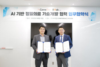 엔젠바이오, 씨이랩과 인공지능 정밀 의료기술 개발 MOU