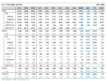 POSCO홀딩스, 정상화 빠르나 매출 차질 여전… 목표가↓-유안타