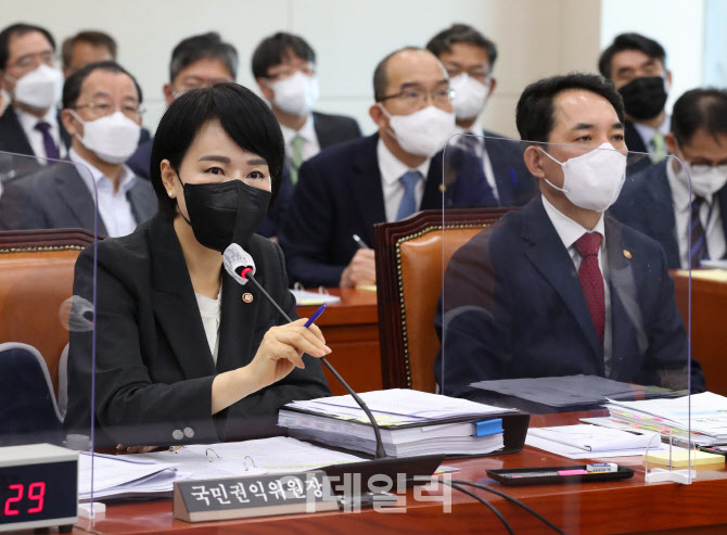 [포토]답변하는 전현희, '정무위 국정감사'