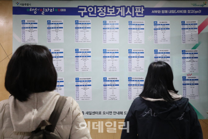 [포토]구인정보게시판 보는 참석자들