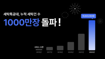 세탁특공대, 누적세탁 1000만벌 달성