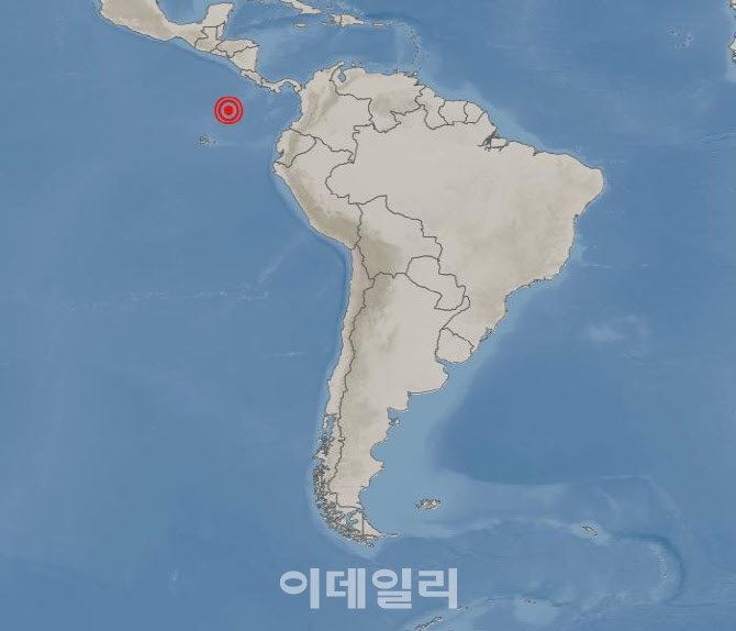 코스타리카 산호세 인근 해상서 규모 6.7 지진