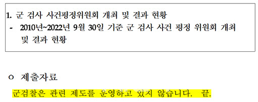 기소 남용 통제 장치 없는 군검사…무죄나도 책임 안져[2022국감]