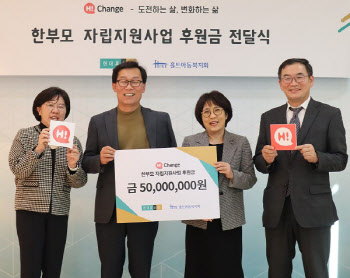 홀트아동복지회 “현대홈쇼핑, 한부모 자립지원사업에 5000만 원 후원”