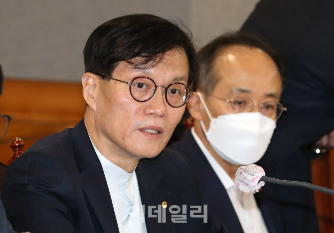 [포토]이창용 "자금순환 관련 큰 문제 아냐…통화정책 전제조건 안바뀌어"