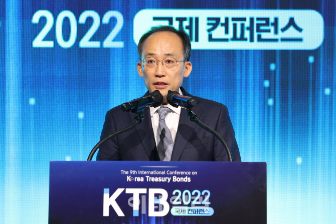 [포토]KTB 국제 컨퍼런스 개회사하는 추경호 부총리